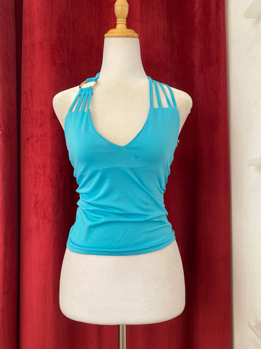 Light blue y2k ring top
