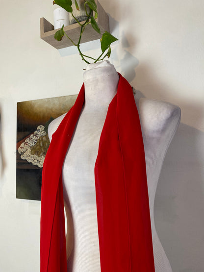 Red silk scarf