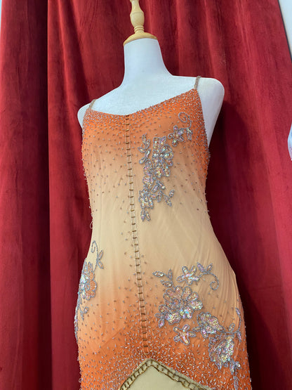 100% silk caramel gown 🧡