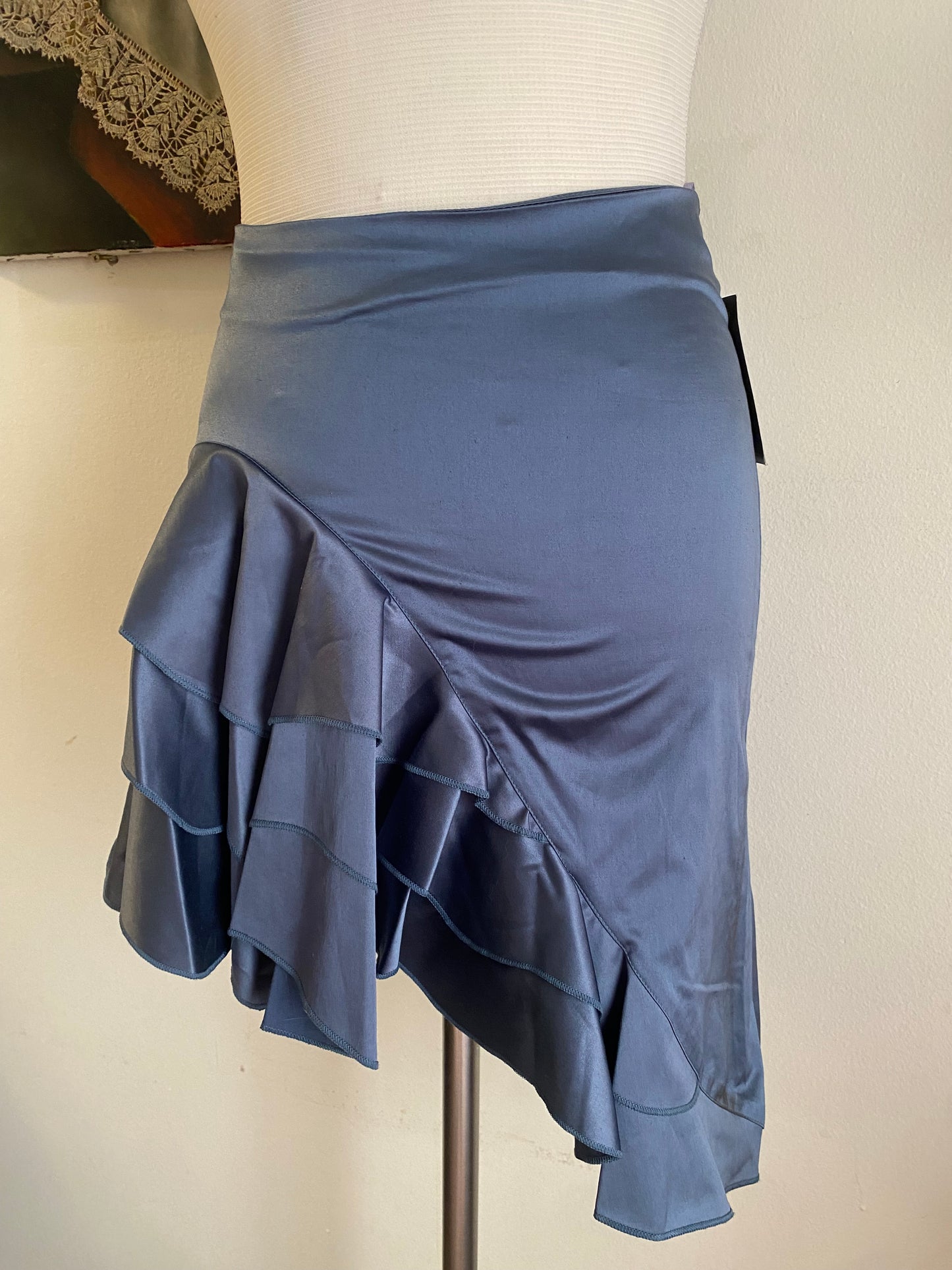 Brand new ruffled satin skirt