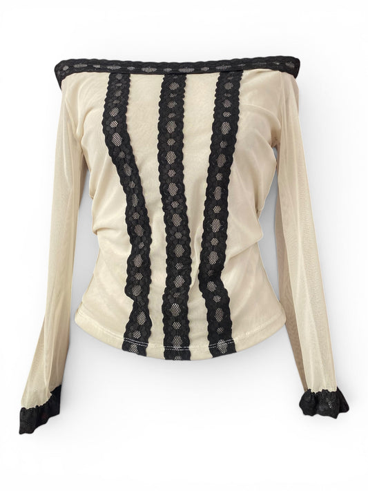 Romantic see through top