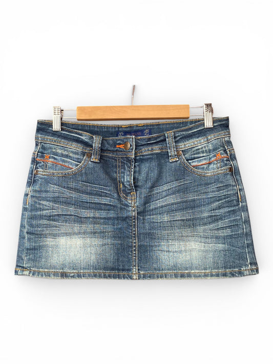 Denim mini skirt