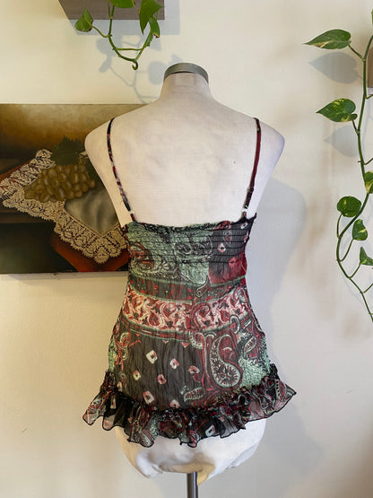 Silk based brand new beaded top