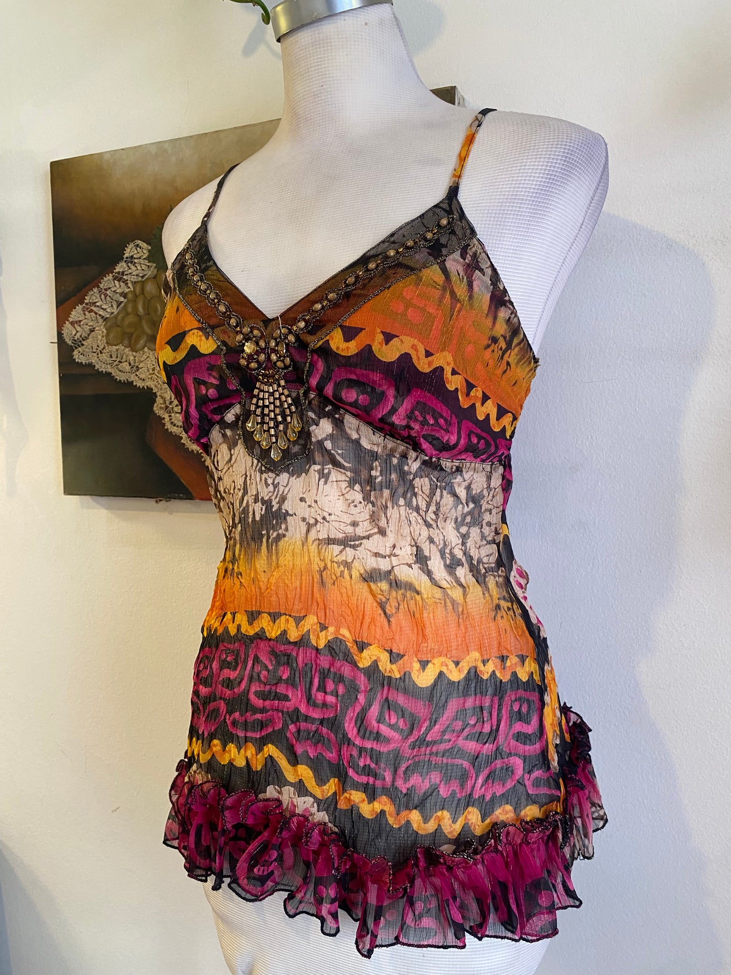 Silk based brand new sequin top