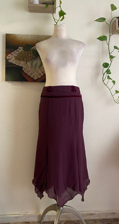 Brand new deep purple summer skirt with velvet details 🪻