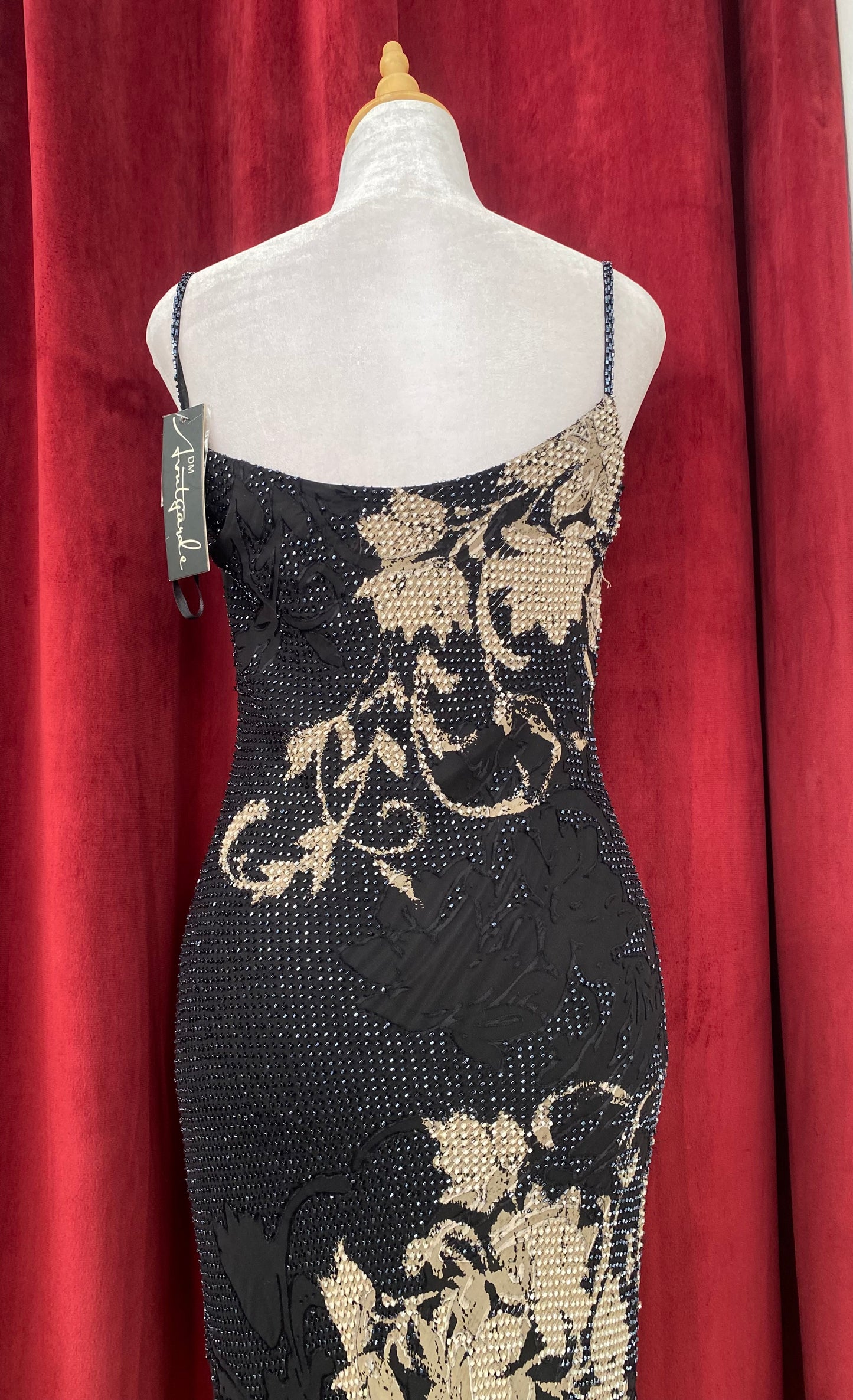 Noir Château Beaded Gown
