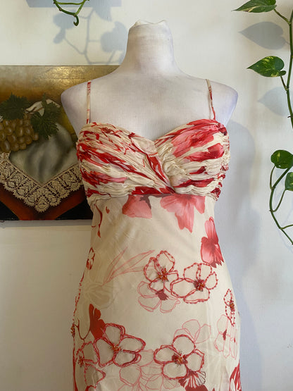 100% silk brand new handbeaded mini dress