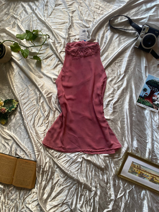 Dusty pink top with sequin details