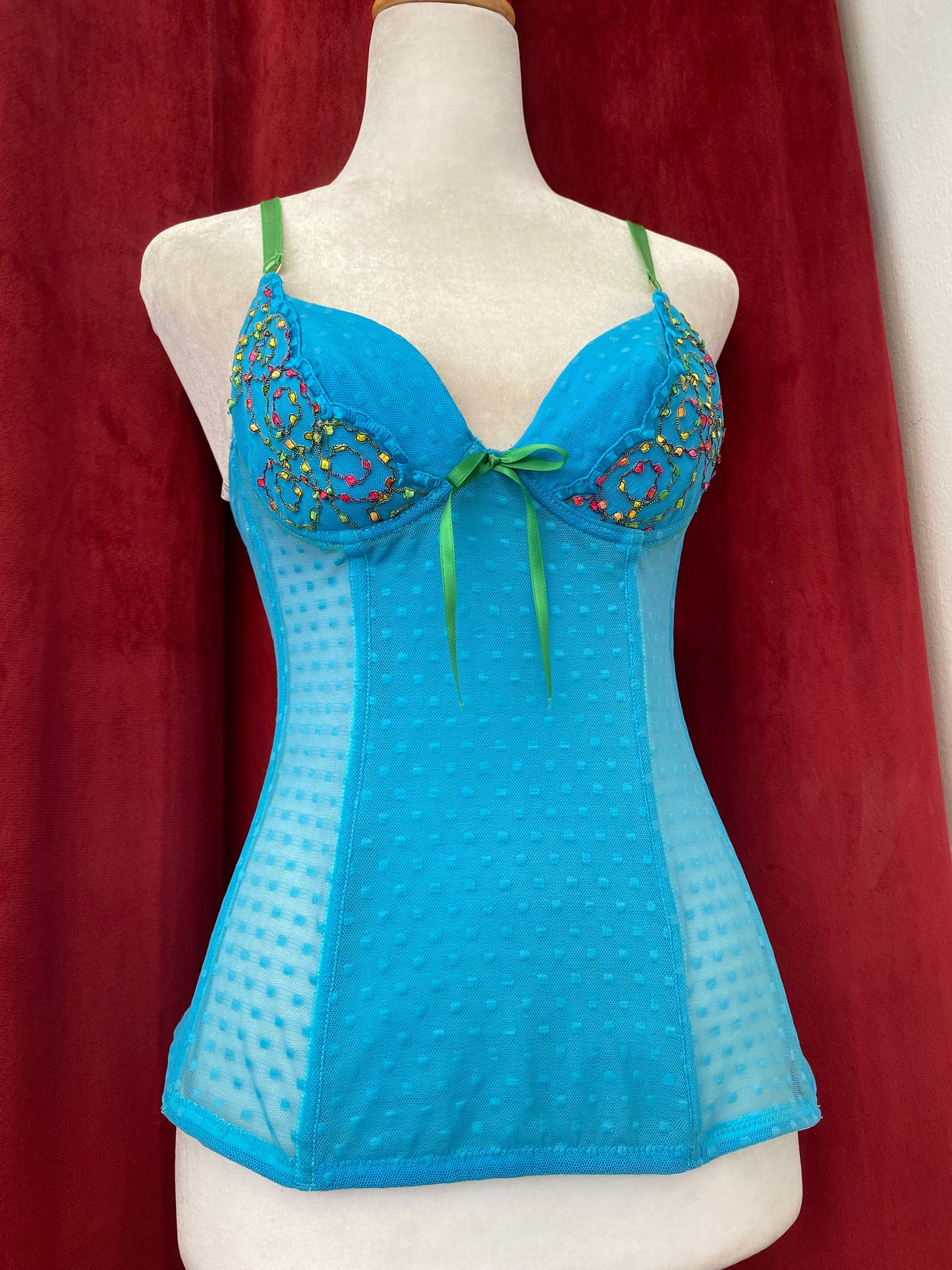 Azure Muse embellished corset