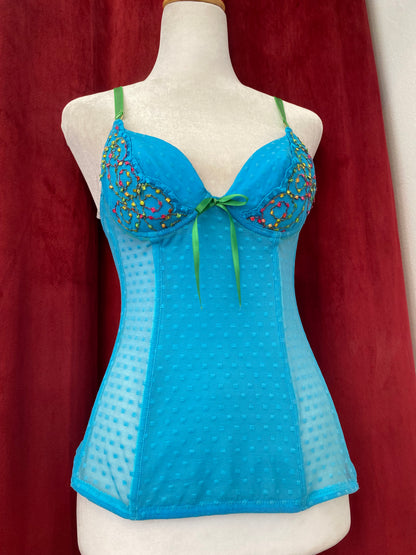 Azure Muse embellished corset