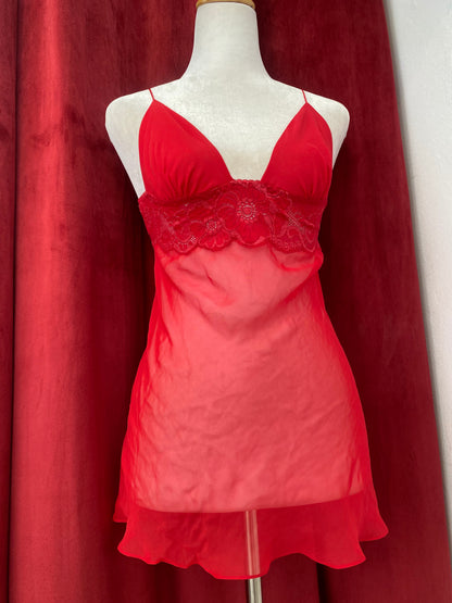 Crimson Veil Babydoll
