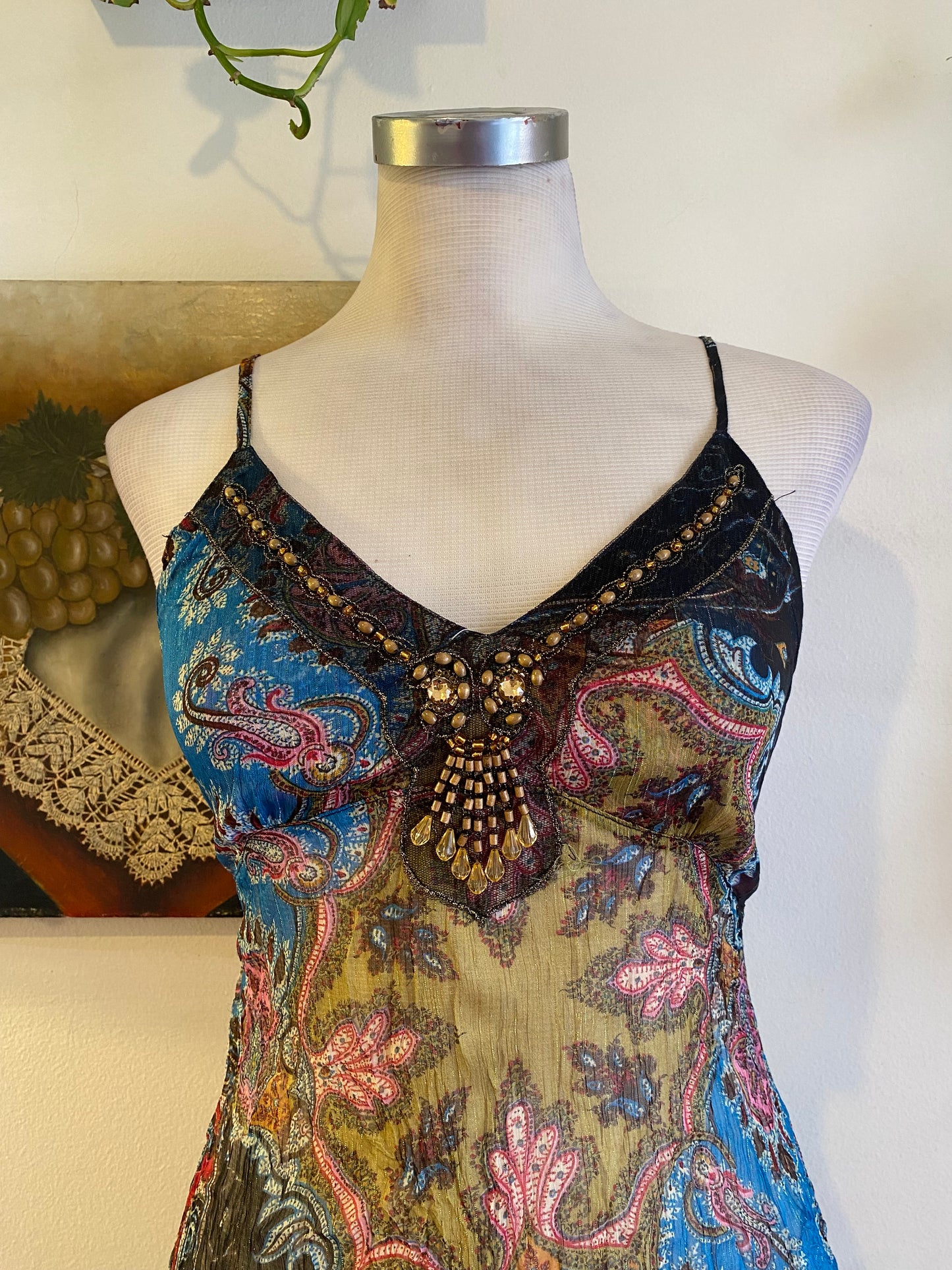 Silk based brand new multicoloured top