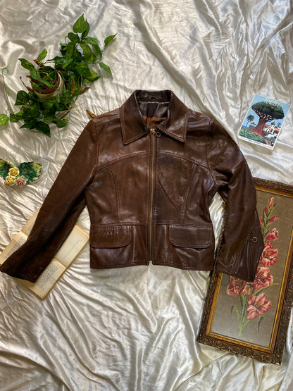 The Chocolate Vintage Leather Jacket