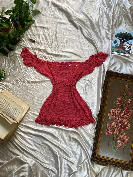 The Crimson Crochet top