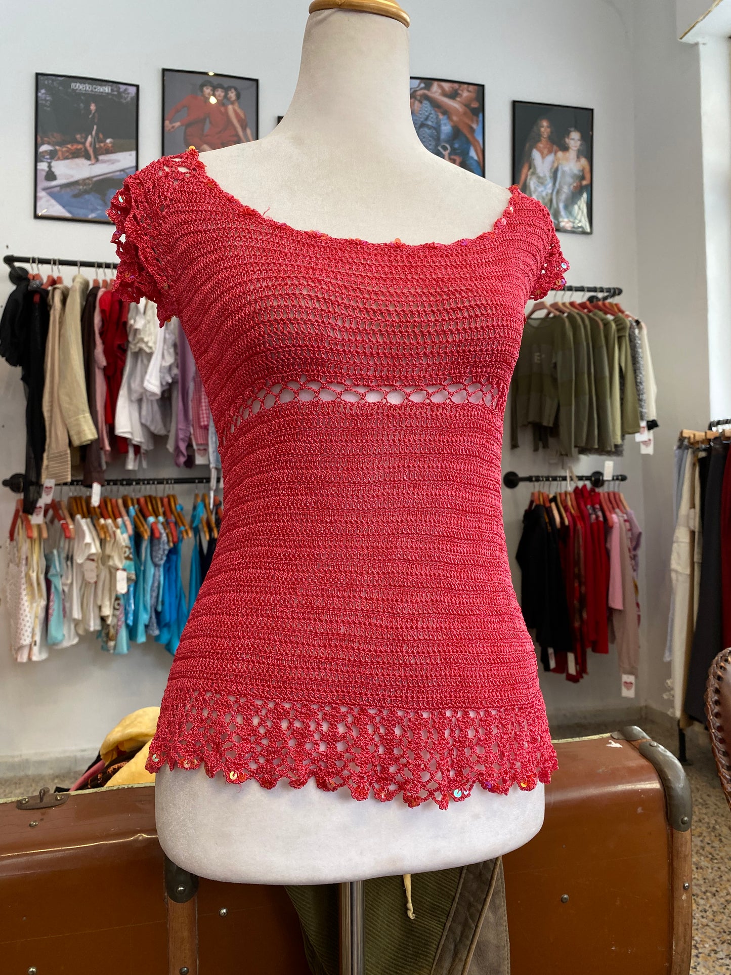 The Crimson Crochet top