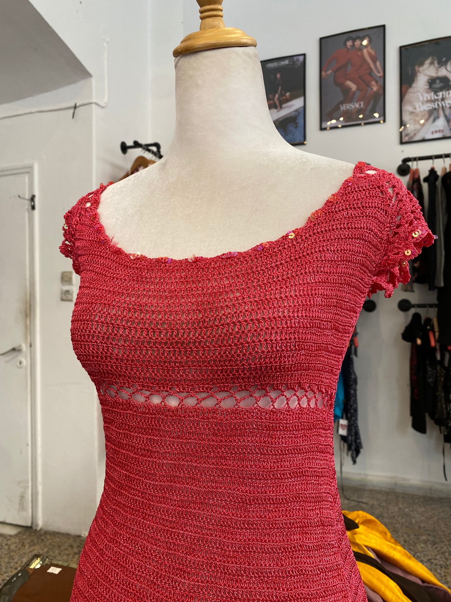 The Crimson Crochet top