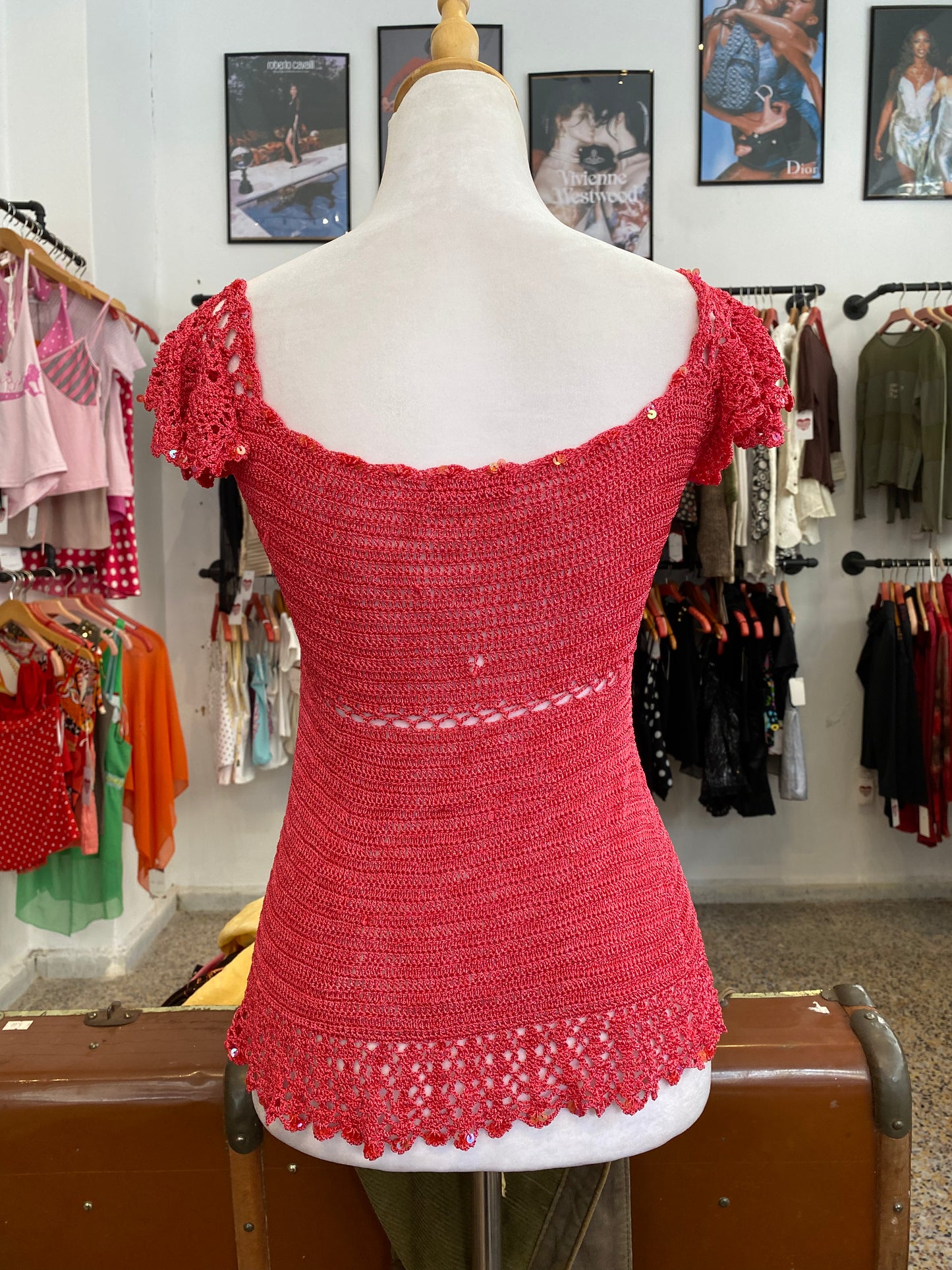 The Crimson Crochet top