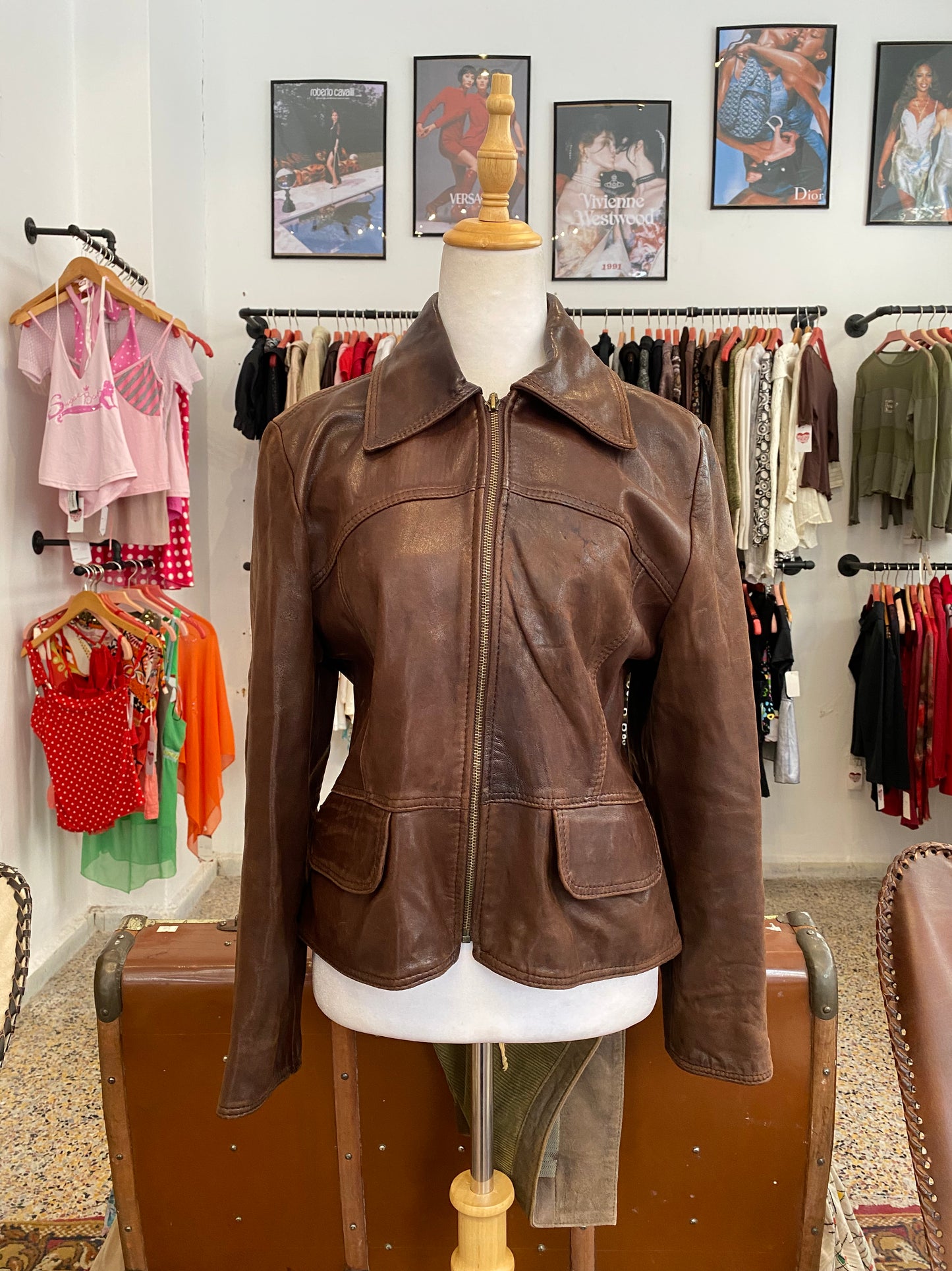 The Chocolate Vintage Leather Jacket