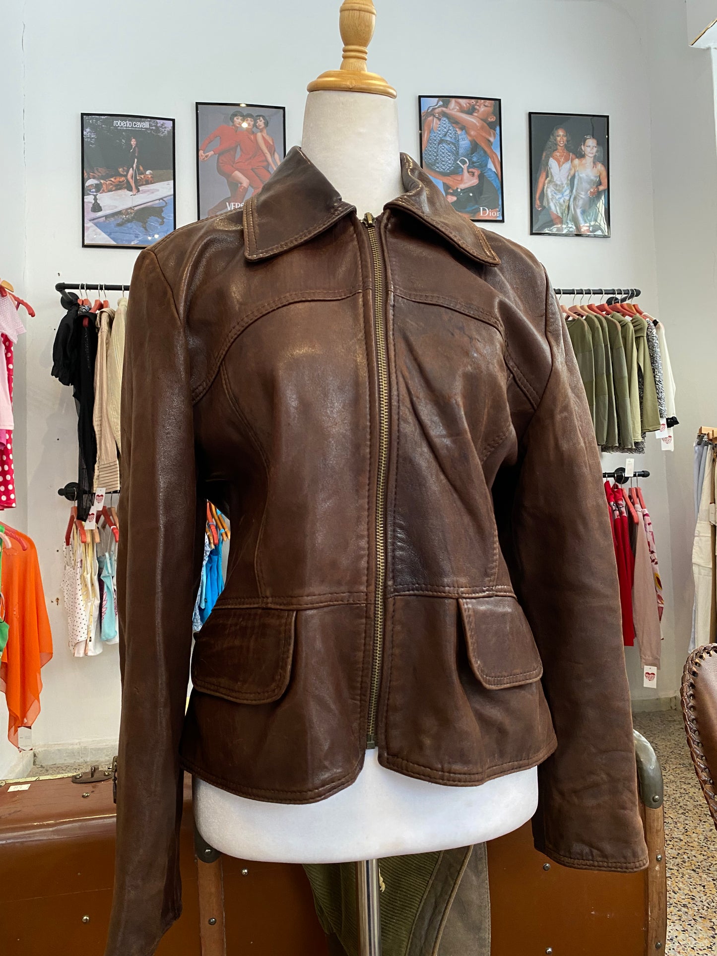 The Chocolate Vintage Leather Jacket