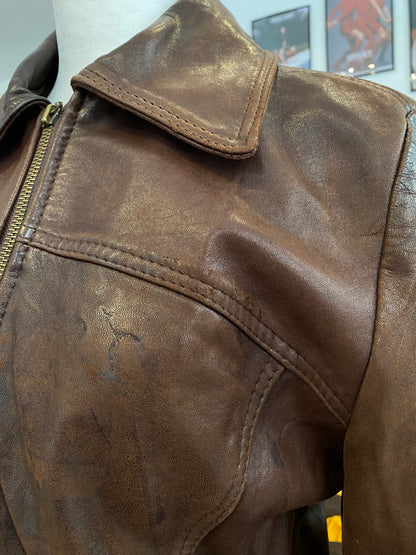The Chocolate Vintage Leather Jacket
