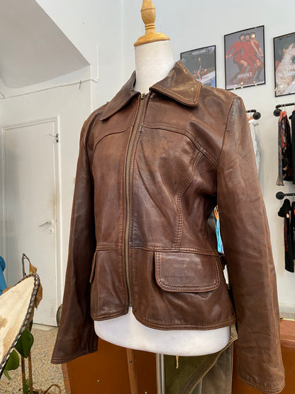 The Chocolate Vintage Leather Jacket