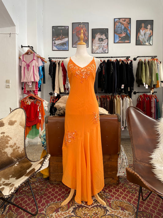 Marigold Blossom Silk Dress