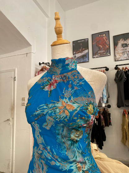 Blue Reverie Halter Gown