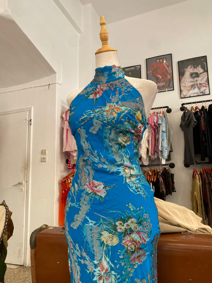 Blue Reverie Halter Gown