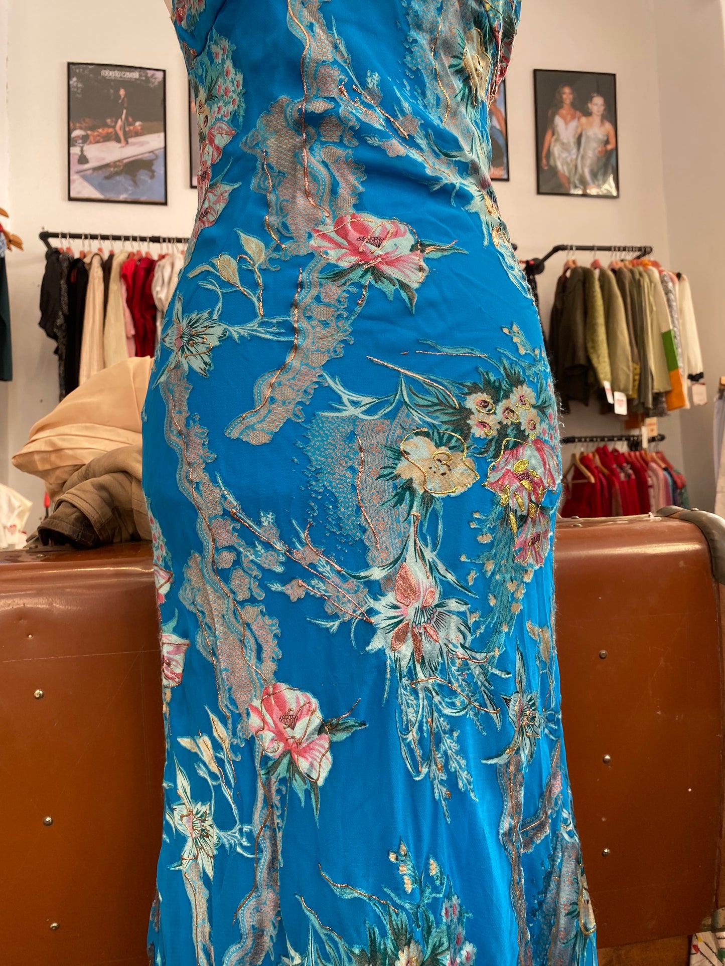 Blue Reverie Halter Gown