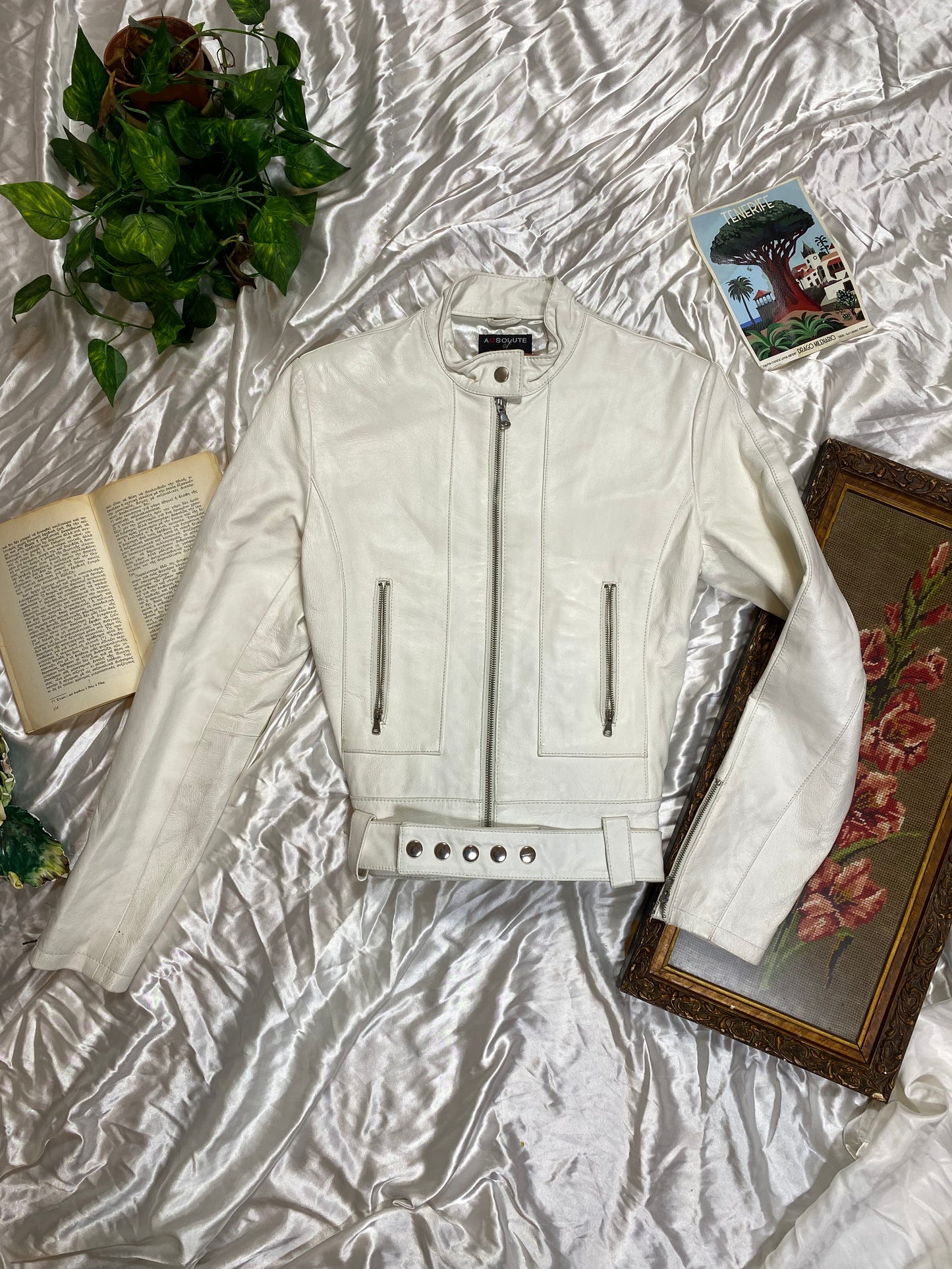 The Cream Studded Moto Jacket