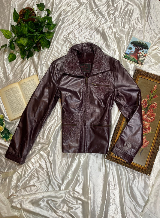 The Burgundy Embossed Jacket