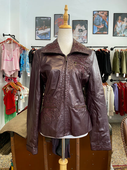 The Burgundy Embossed Jacket