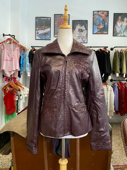 The Burgundy Embossed Jacket