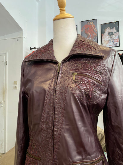 The Burgundy Embossed Jacket