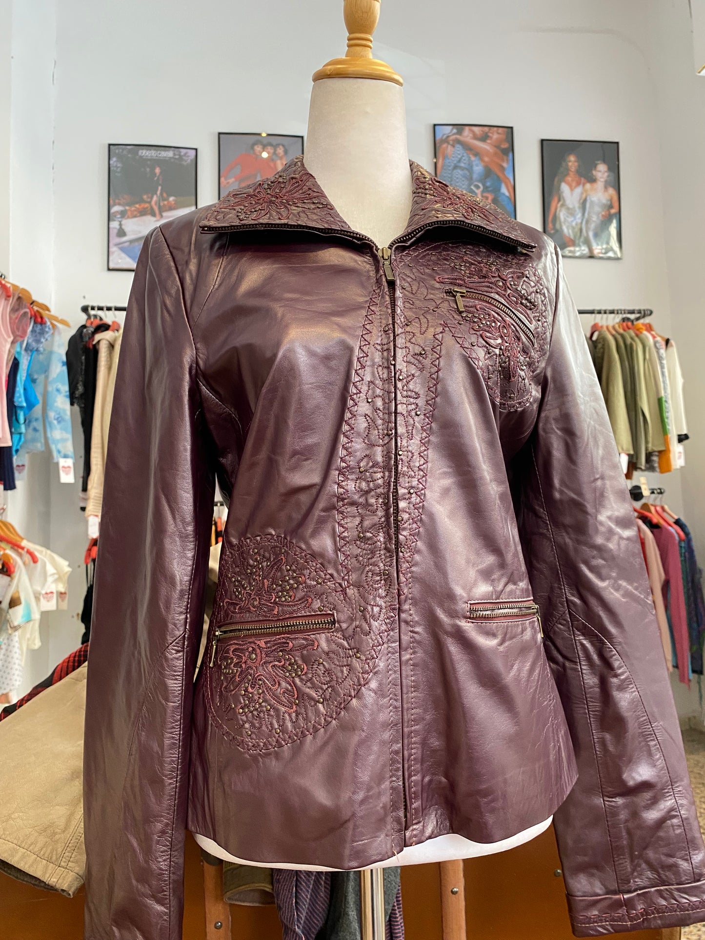 The Burgundy Embossed Jacket