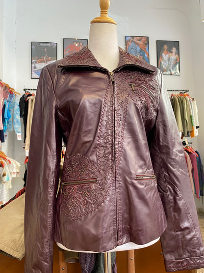 The Burgundy Embossed Jacket