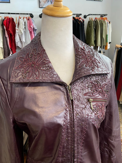 The Burgundy Embossed Jacket