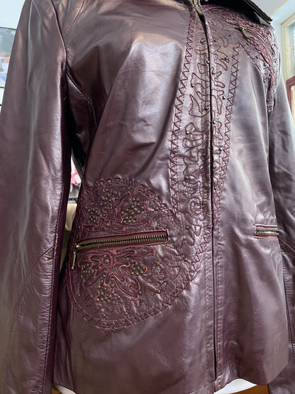 The Burgundy Embossed Jacket