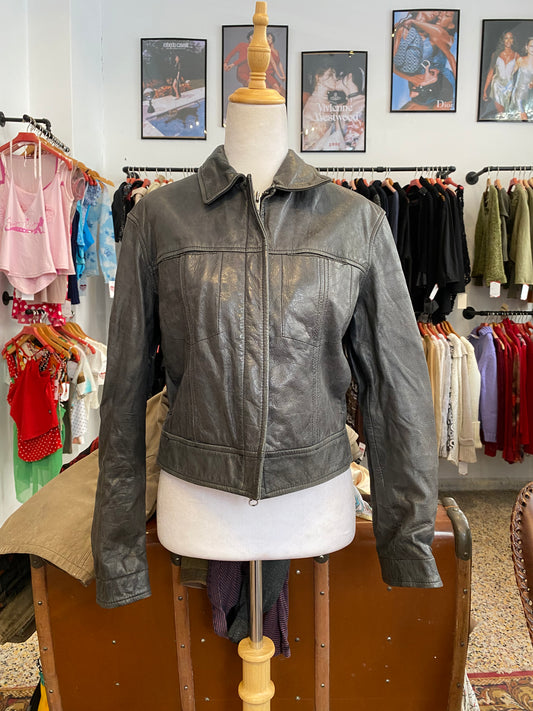 The Vintage Black Leather Jacket