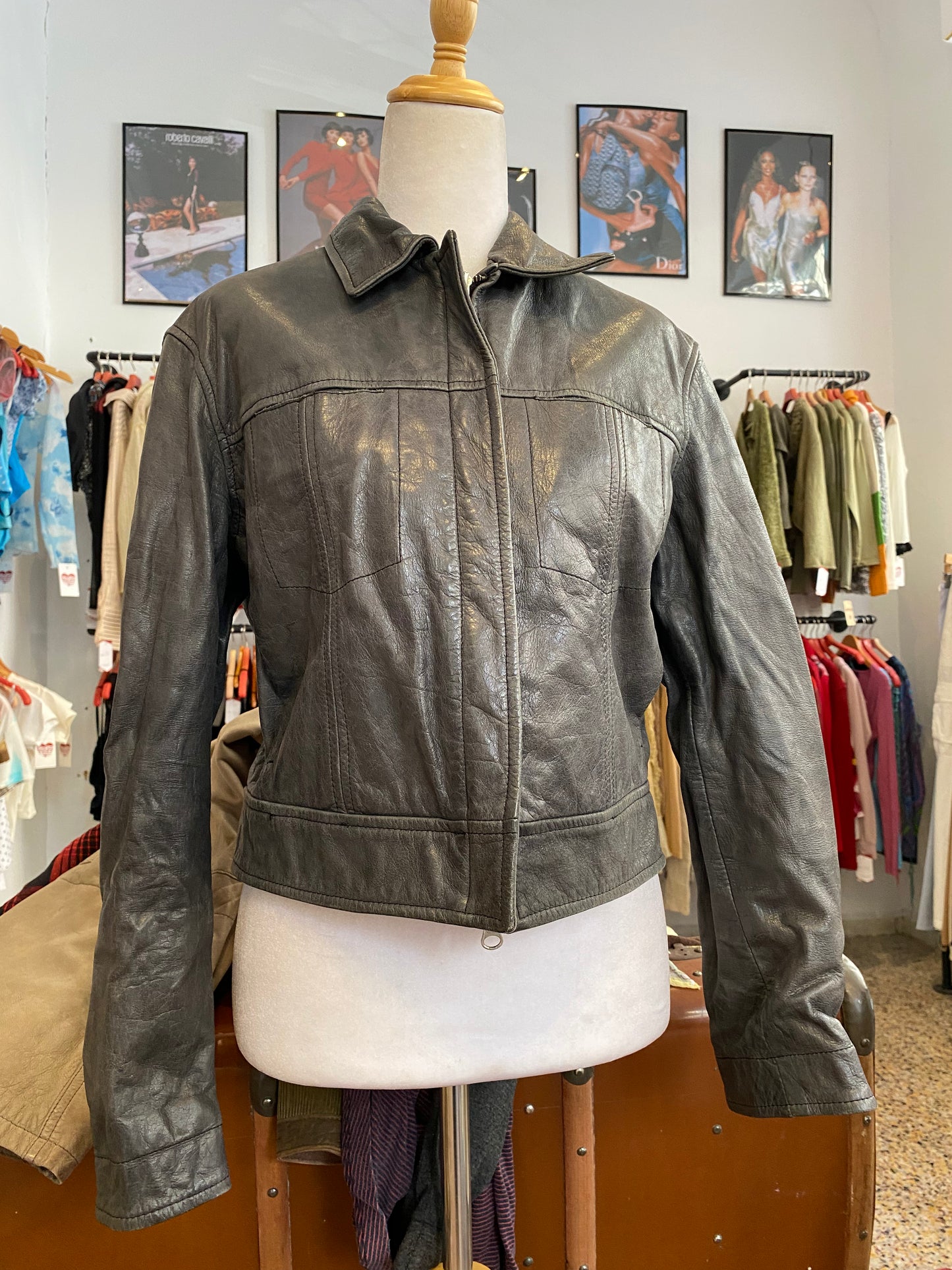 The Vintage Black Leather Jacket