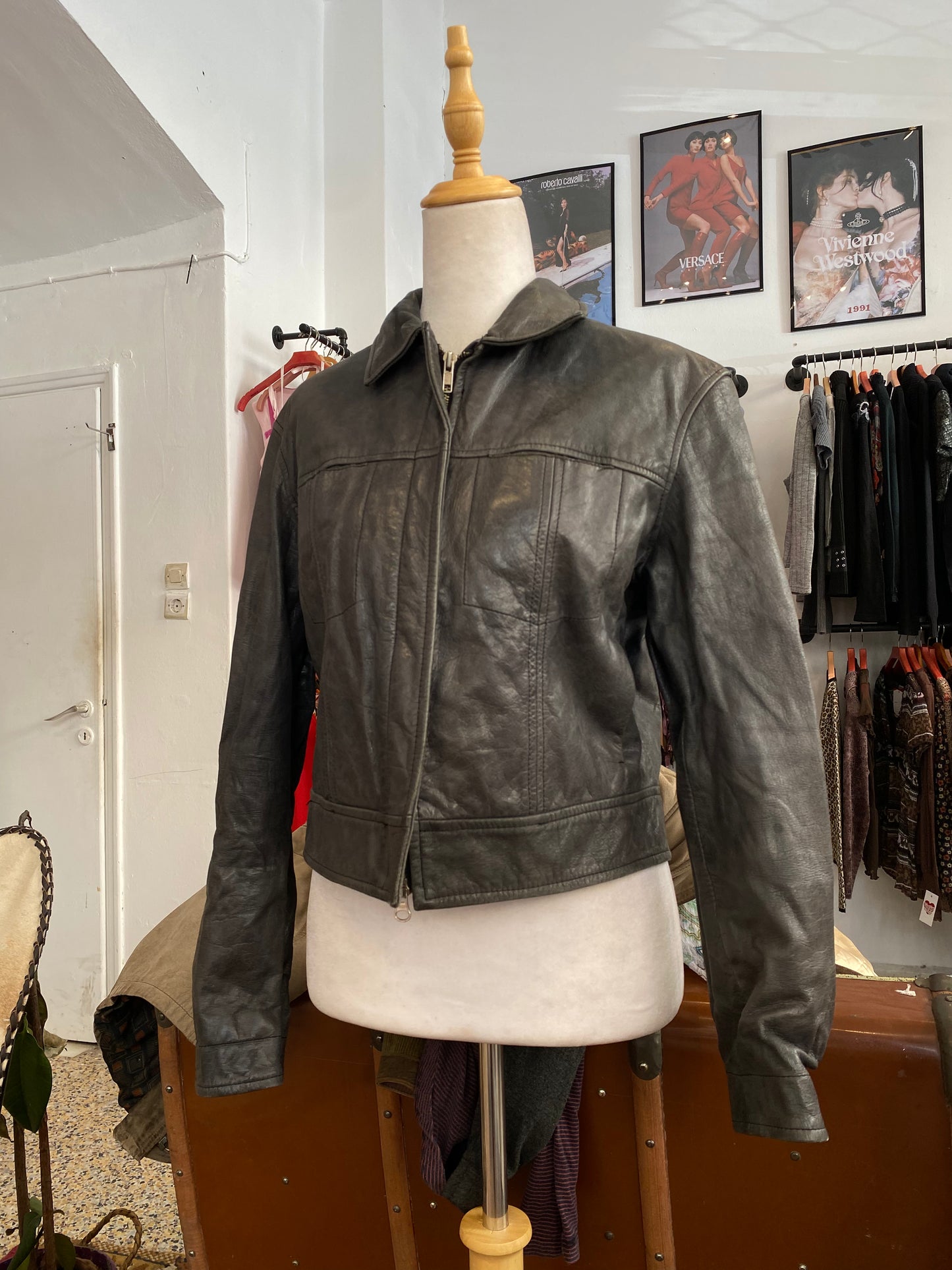 The Vintage Black Leather Jacket