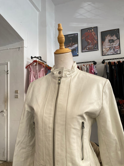 The Cream Studded Moto Jacket