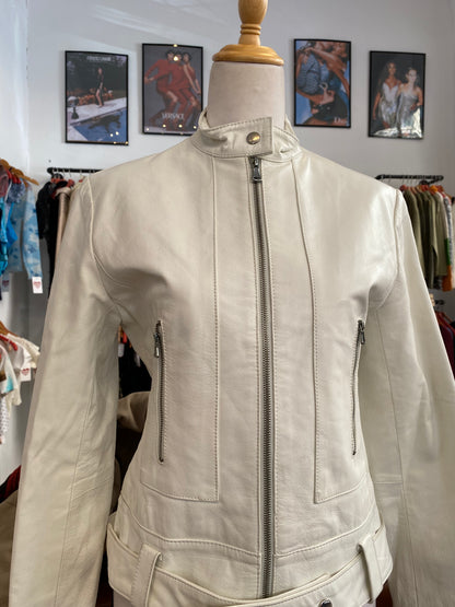 The Cream Studded Moto Jacket