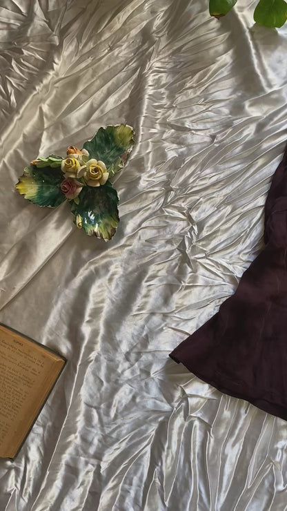 Silk brown top with sequin details