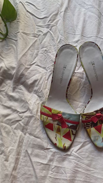 Brand new multicoloured mules