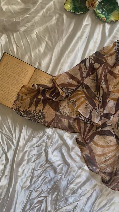 Sequin brown summer skirt