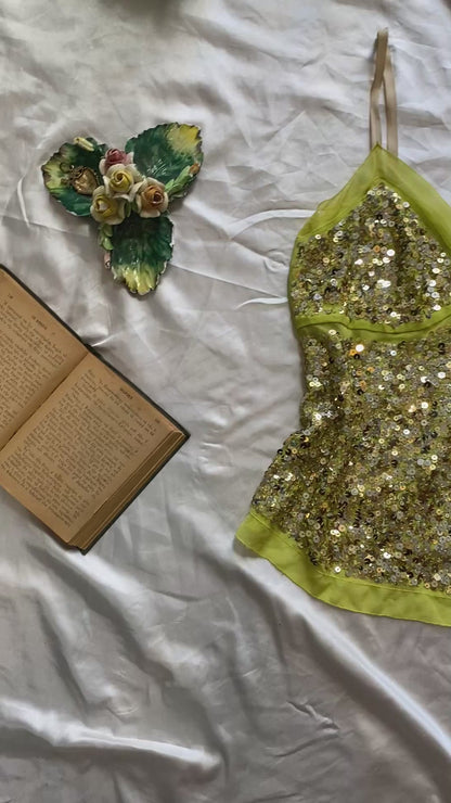 La Perla silk sequin top