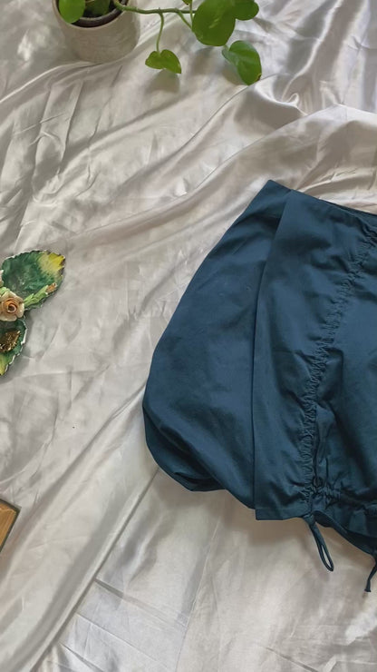 Rich blue ballon skirt