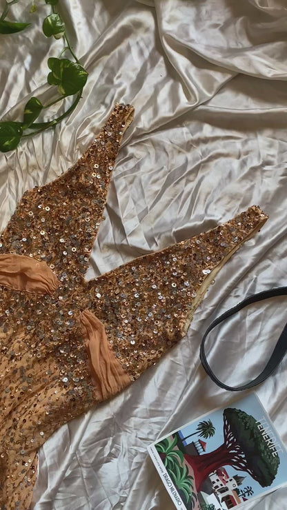 100% silk mini sequin dress