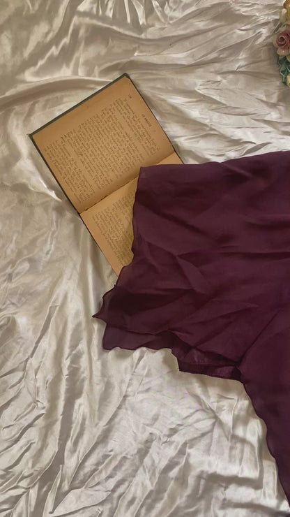 Brand new deep purple summer skirt with velvet details 🪻